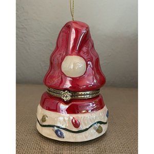 Mr. Christmas - Santa Hat Music Box Ornament with Hinge, Jingle Bells, Holidays